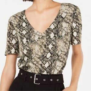 Leyden Snake Print Top